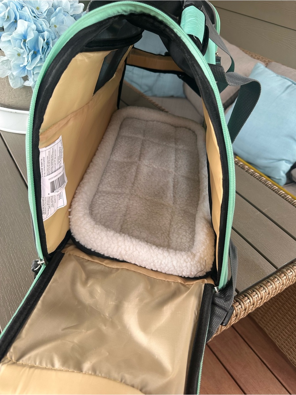 Teal Soft-Sided Small Pet Carrier - Picture 6 of 11